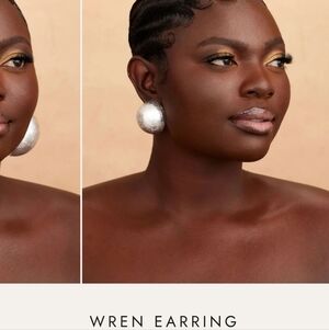 Wren Small Bold Khoi Silver Earrings, New, NOT WORN